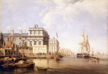 Blick auf das Greenwich Hospital von der Nordseite der Themse