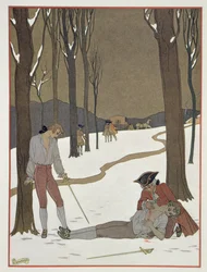Das Duell zwischen Valmont und Danceny, Illustration aus 