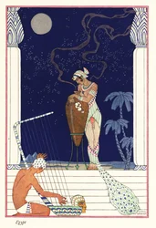 Eine Königin riecht an verbranntem Duft, altes Ägypten 1928
