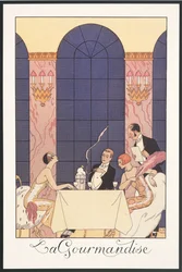 Falbalas et Fanfreluches, Almanach für 1925: "La gourmandise", von George Barbier, Druck