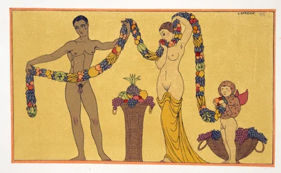 Illustration aus Les Chansons de Bilitis, von Pierre Louys, veröffentlicht 1922