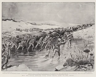 Wie die Marinebrigade ihre schweren Geschütze an die Front brachte