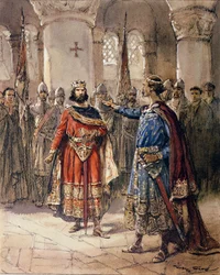 Hugues I Capet (941-996), König von Frankreich und Adalbert de Perigord, aus 