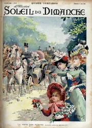 Blumenfest. Nach einem Aquarell von Geo Blott. Gravur in „Le sun-du-dimanche“, 11. Juni