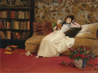 Lesen, um 1890