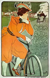 Plakat für Legia-Fahrräder, Lüttich, Belgien
