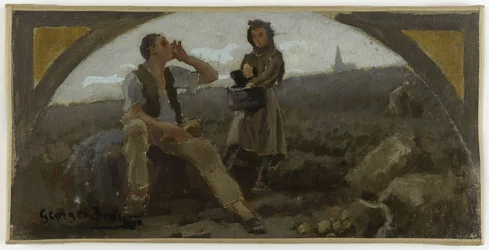Skizze für den Speisesaal des Hôtel de Ville de Paris: Die Kartoffel, ca. 1893