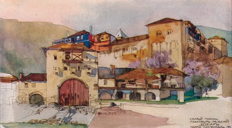 Das griechische Kloster von Dohiar, 19. Jahrhundert