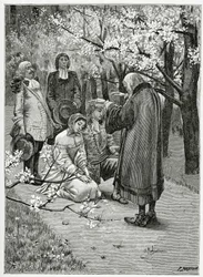 Mariage d’Ethel et d’Ordener - Illustration aus Han d’Islande, 19. Jahrhundert