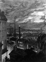 Ansicht von Paris, Illustration von "Pariser Gemälde" von Charles Baudelaire