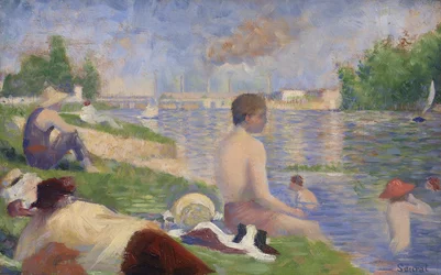 Endgültige Studie für Badende in Asnières, 1883