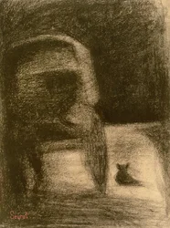 Kutsche und Hund, ca. 1882-84