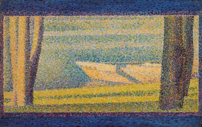 Vertäute Boote und Bäume