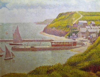 Porten-Bessin, Vorhafen, Hochwasser (Calvados)