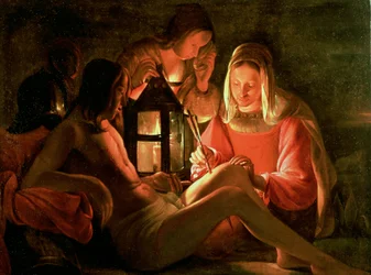 Der heilige Sebastian von der heiligen Frau gepflegt