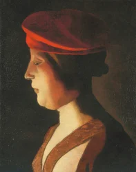 Kopf einer Frau; ein Fragment