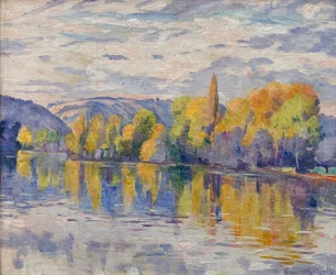 Ufer der Seine im Herbst