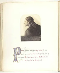 Ohne Titel [Illustration von Jesus mit biblischem Zitat], 1855-68