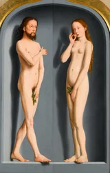Adam und Eva Sedano Familien-Triptychon, Außentafeln