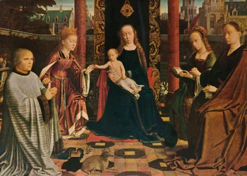 Die Jungfrau und das Kind mit Heiligen und Stifter, 1510, 1909