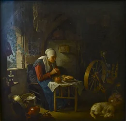 Das Gebet der Spinnerin, 1645