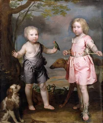 Lord John Hay und Charles, Master of Yester (später Dritter Marquis von Tweeddale) um 1670