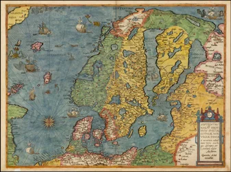 Karte von Nordeuropa, 1593