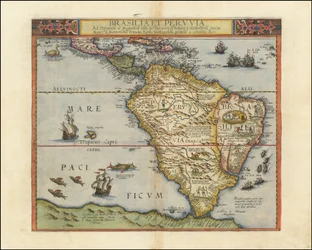 Karte von Südamerika, 1593