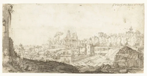 Ansicht des Pincio von Südosten, Rom