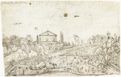 Ansicht der San Stefano Rotondo, Rom, von Norden