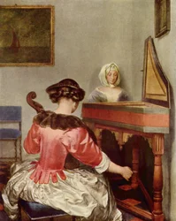 Zwei Frauen spielen Musik in einem Innenraum