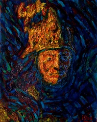 Helmtragender Goldmann nach Rembrandt, 2020