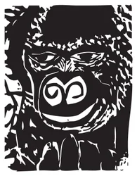 Nachdenklicher Gorilla