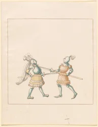 Freydal, Das Buch der Turniere und Turniere von Kaiser Maximilian I.: Kämpfe zu Fuß (Turniere)(Band III): Tafel 148