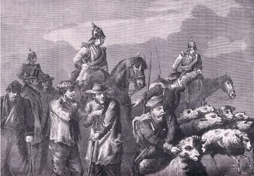 Eine Plünderungspatrouille, Cassells Geschichte des Krieges zwischen Frankreich und Deutschland, veröffentlicht von Cassell and Company Limited, ca. 1890