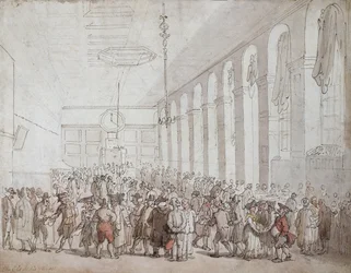 Ein Rundtanz auf dem Hauptplatz der Stadt, aus Alte Nürnberger Sitten und Gebräuche in Spielen und Liedern, neu veröffentlicht 1831