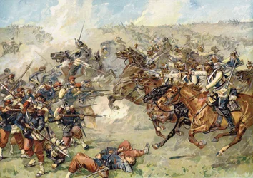 Angriff der preußischen Kürassiere bei Vionville, Schlacht von Mars-la-Tour, 16. August 1870