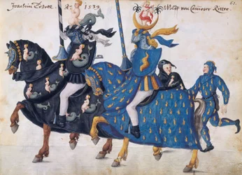 Wettkämpfer ausgerüstet für ein Turnier, um 1640