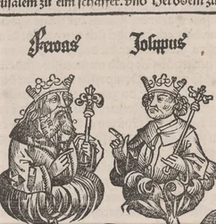 Fragment der Illustration aus der Nürnberger Chronik