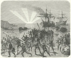 Giuseppe Garibaldi landet in Marsala, Sizilien