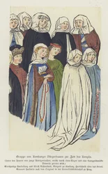 Gruppe von Frauen aus Konstanz zur Zeit des Konzils von Konstanz