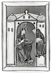Hildegard von Bingen empfängt das Licht vom Himmel, ca. 1151