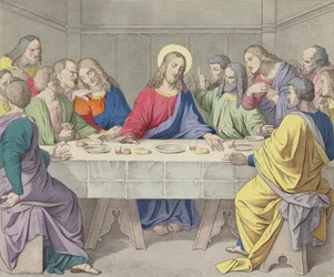 Jesus setzt die Heilige Eucharistie ein