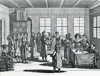 Jüdische Scheidungsszene, aus dem 