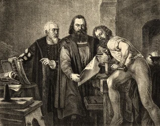 Johann Faust (ca. 1400-66) Johannes Gutenberg (1400-68) und Peter Schoeffer (ca. 1425-1503)
