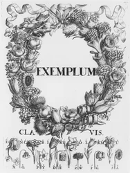 Sprache der Blumen, Illustration aus Cryptographia, oder geheime Schrifften von Johann Balthasar Friderici, veröffentlicht in Hamburg, 1685