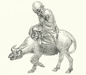 Laozi, antiker chinesischer Philosoph (Gravur)