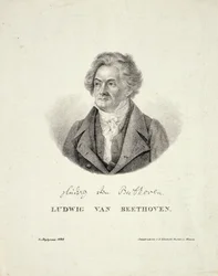 Ludwig van Beethoven (1770-1827) graviert von C.F. Klinkicht