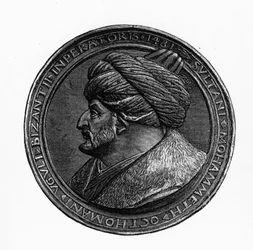 Medaille von Mehmed II, aus Geschichte der Byzantiner und des Osmanischen Reiches von G.S. Hertzberg, 1883