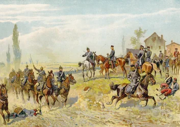 Moltke erwartet die Ankunft des deutschen 2. Korps in Gravelotte, Deutsch-Französischer Krieg, 18. August 1870